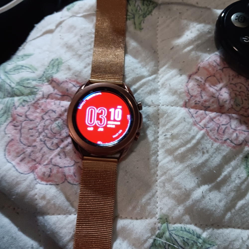Samsung Gold Smartwatch with Mesh Strap
